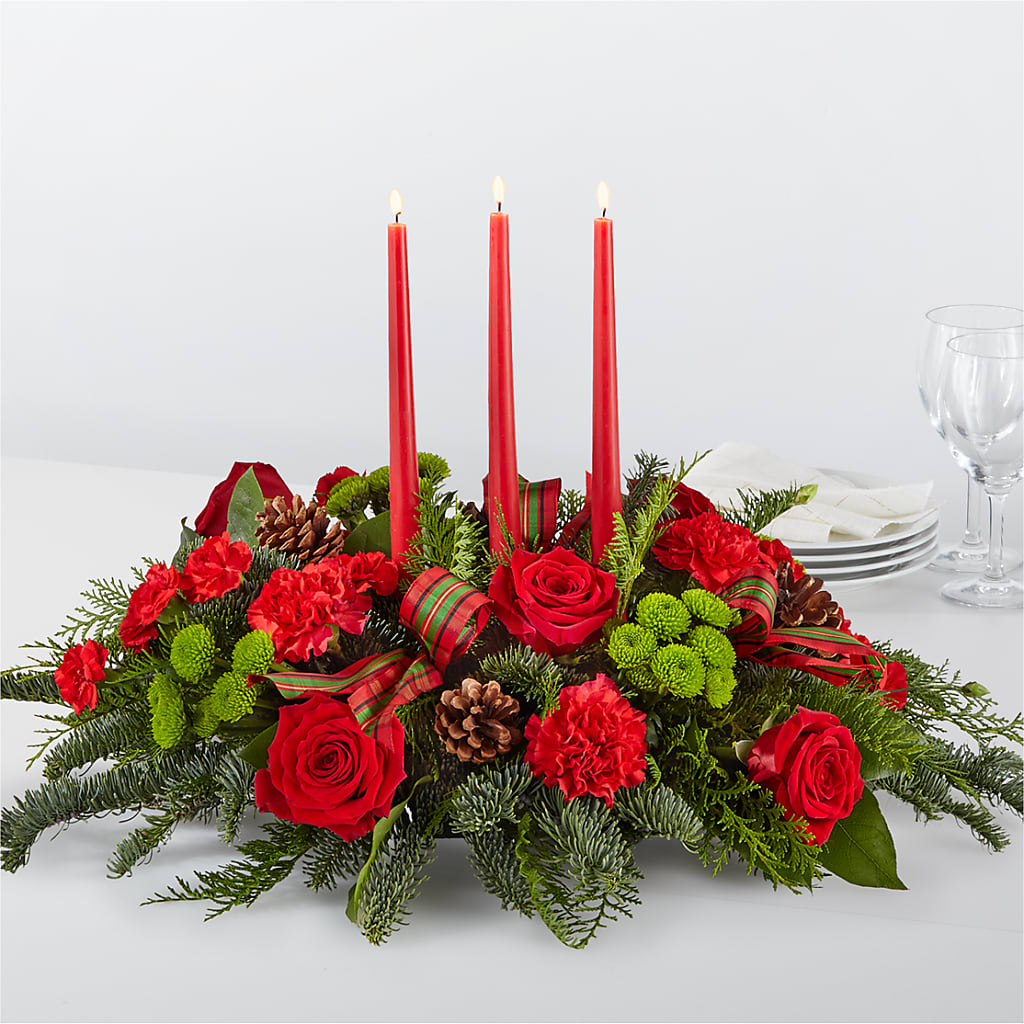 By the Candlelight Centerpiece – SHASTA DAISY'S FLORIST & BOUTIQUE, Mobile AL