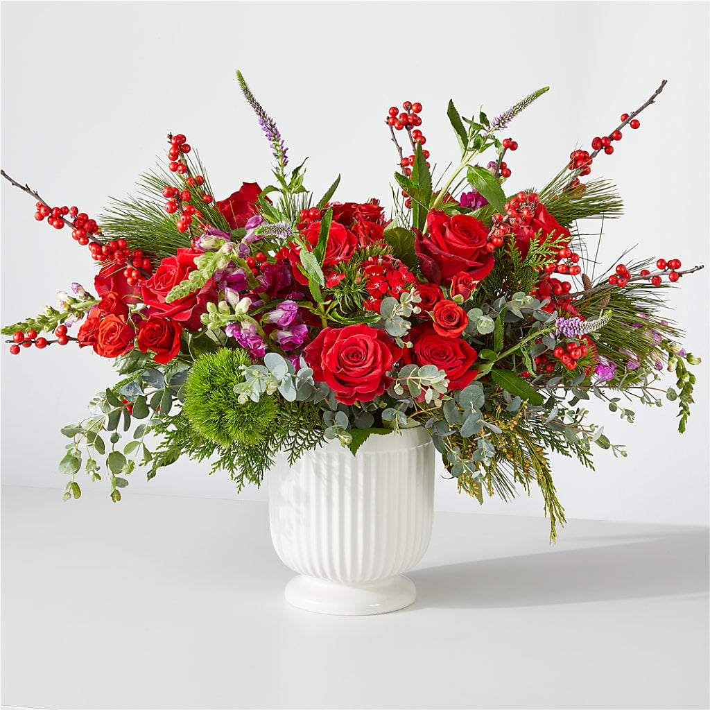 Big Red Bow Bouquet – SHASTA DAISY'S FLORIST & BOUTIQUE, Mobile AL