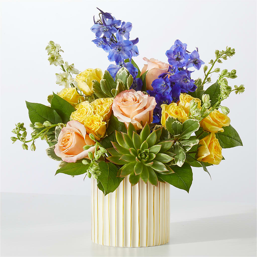 Cobalt Reverie Bouquet – SHASTA DAISY'S FLORIST & BOUTIQUE, Mobile AL