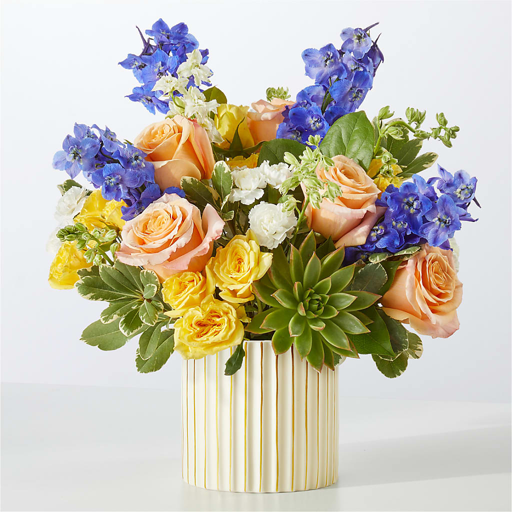 Cobalt Reverie Bouquet – SHASTA DAISY'S FLORIST & BOUTIQUE, Mobile AL