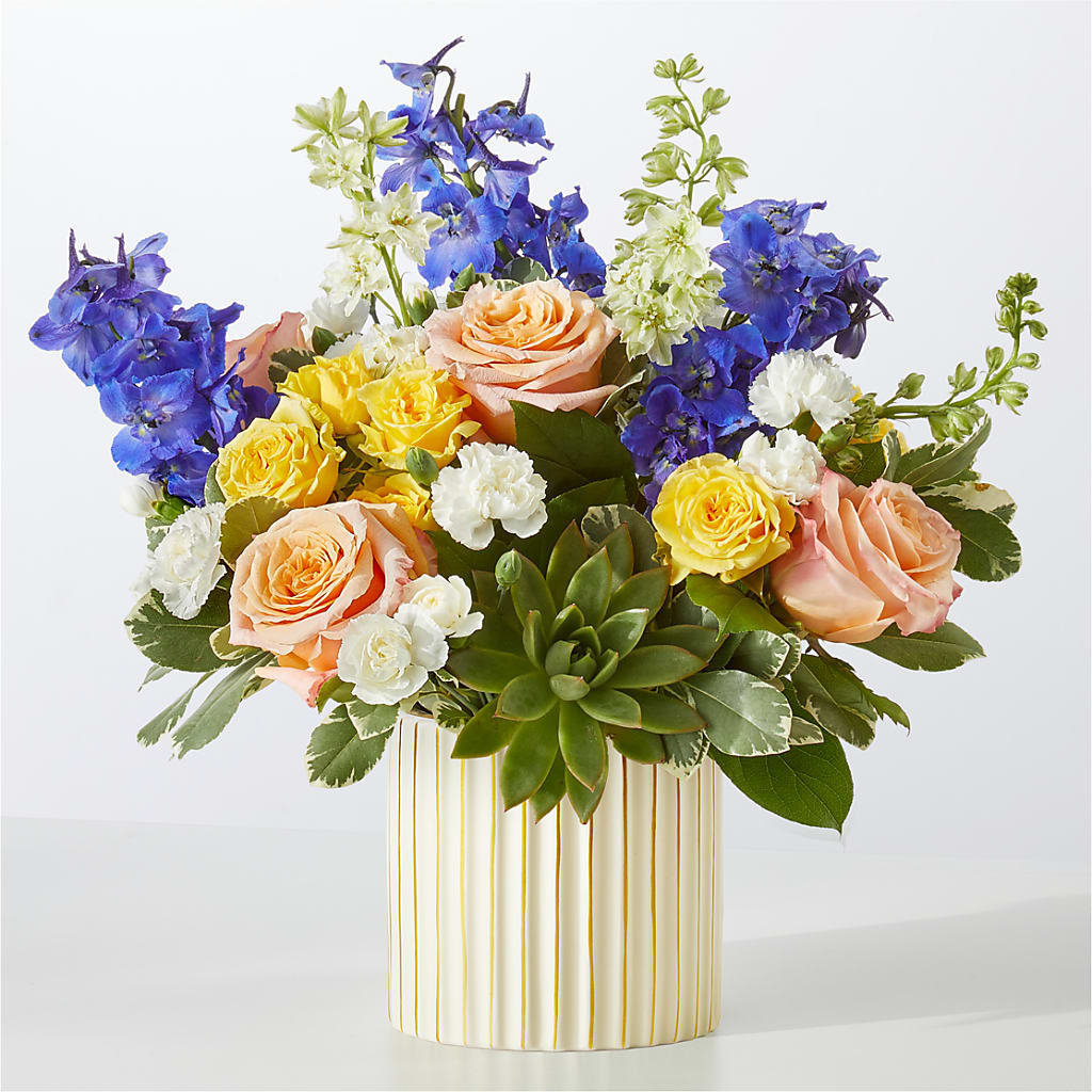 Cobalt Reverie Bouquet – SHASTA DAISY'S FLORIST & BOUTIQUE, Mobile AL