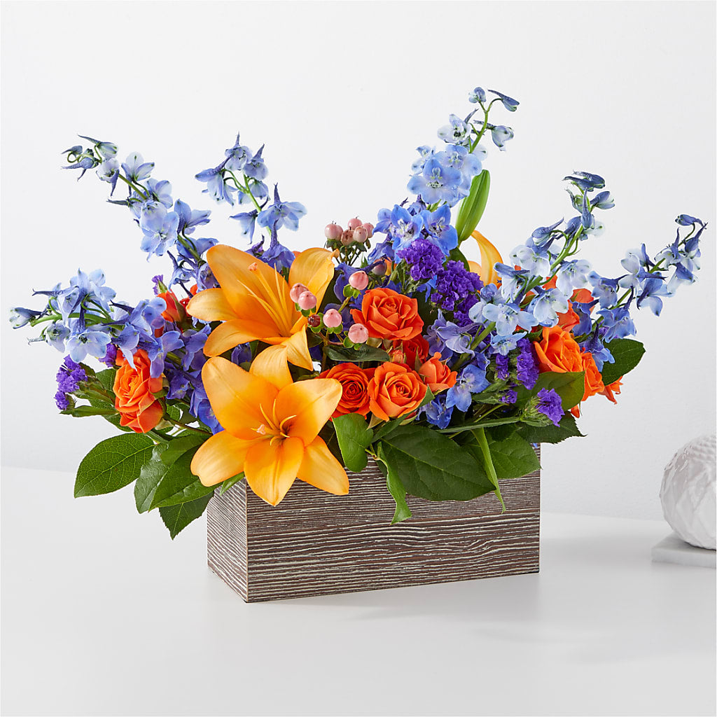 Radiant Citrus Box Bouquet – SHASTA DAISY'S FLORIST & BOUTIQUE, Mobile AL