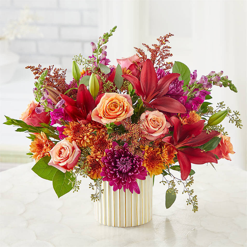 Burgundy Landscape Bouquet – SHASTA DAISY'S FLORIST & BOUTIQUE, Mobile AL