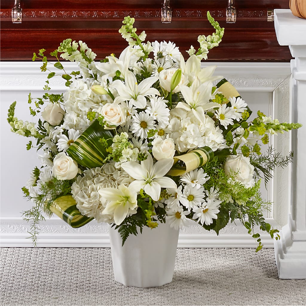 Thoughts of Tranquility Floor Basket – SHASTA DAISY'S FLORIST & BOUTIQUE, Mobile AL