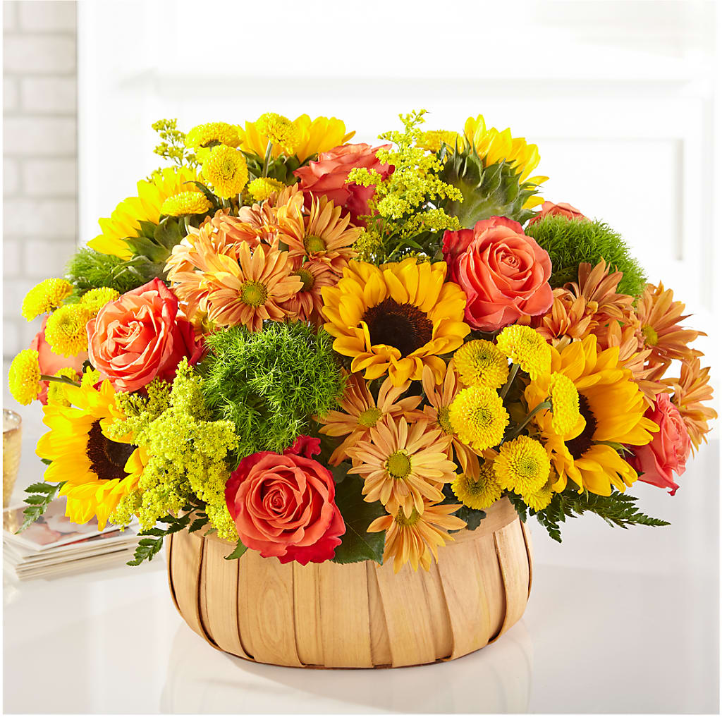 Harvest Sunflower Basket – SHASTA DAISY'S FLORIST & BOUTIQUE, Mobile AL