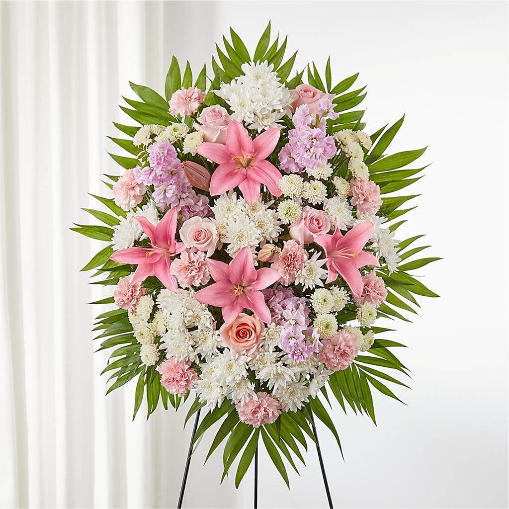 Offering Solace Standing Spray – SHASTA DAISY'S FLORIST & BOUTIQUE, Mobile AL