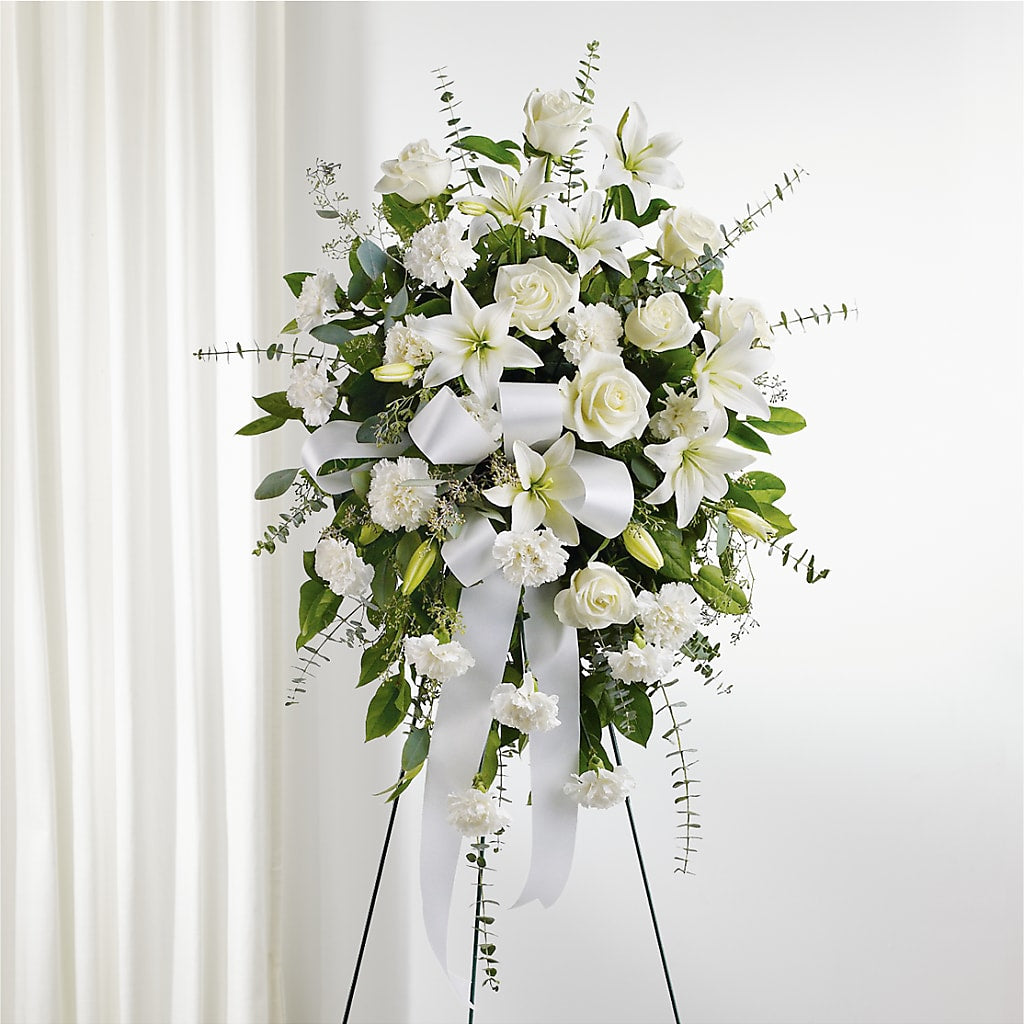 With Care Standing Spray – SHASTA DAISY'S FLORIST & BOUTIQUE, Mobile AL