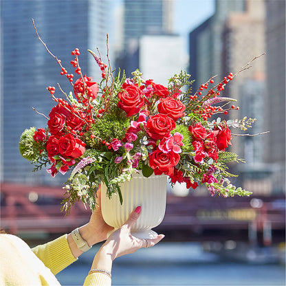 Big Red Bow Bouquet – SHASTA DAISY'S FLORIST & BOUTIQUE, Mobile AL