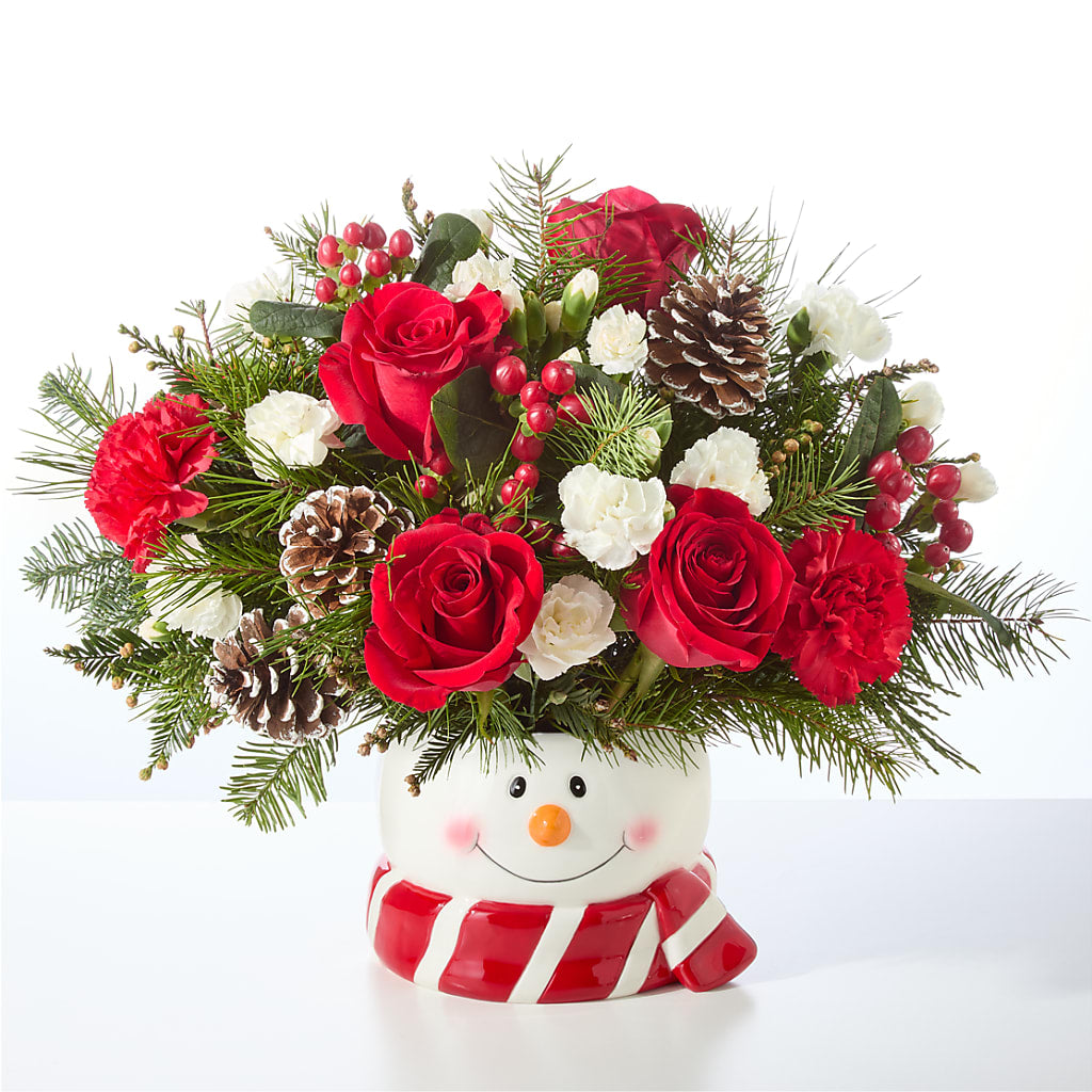 Jolly Snowman Bouquet – SHASTA DAISY'S FLORIST & BOUTIQUE, Mobile AL