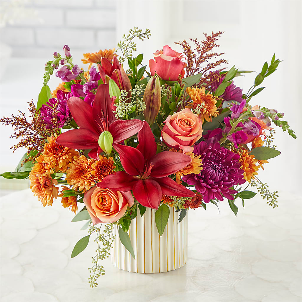 Burgundy Landscape Bouquet – SHASTA DAISY'S FLORIST & BOUTIQUE, Mobile AL
