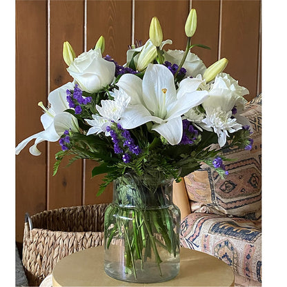 Beyond Blue Bouquet – SHASTA DAISY'S FLORIST & BOUTIQUE, Mobile AL