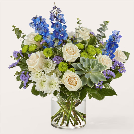 Cerulean Waves Bouquet – SHASTA DAISY'S FLORIST & BOUTIQUE, Mobile AL