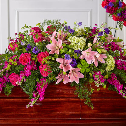 Radiant Tribute Casket Spray – SHASTA DAISY'S FLORIST & BOUTIQUE, Mobile AL