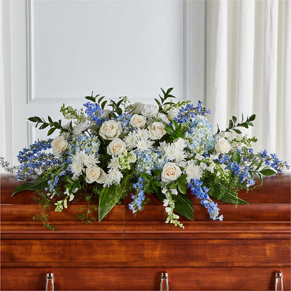 Timeless Essence Casket Spray – SHASTA DAISY'S FLORIST & BOUTIQUE, Mobile AL