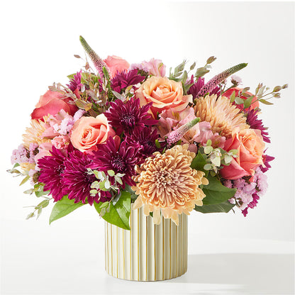 Berry Cobbler Bouquet with Ivory Vase – SHASTA DAISY'S FLORIST & BOUTIQUE, Mobile AL