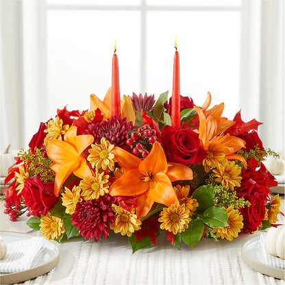Autumn's Embrace Centerpiece – SHASTA DAISY'S FLORIST & BOUTIQUE, Mobile AL