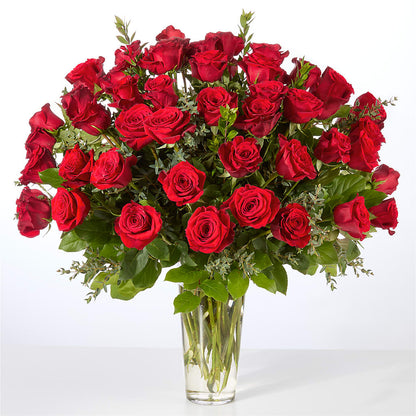 Forever Yours Fifty Stem Red Rose Bouquet – SHASTA DAISY'S FLORIST & BOUTIQUE, Mobile AL